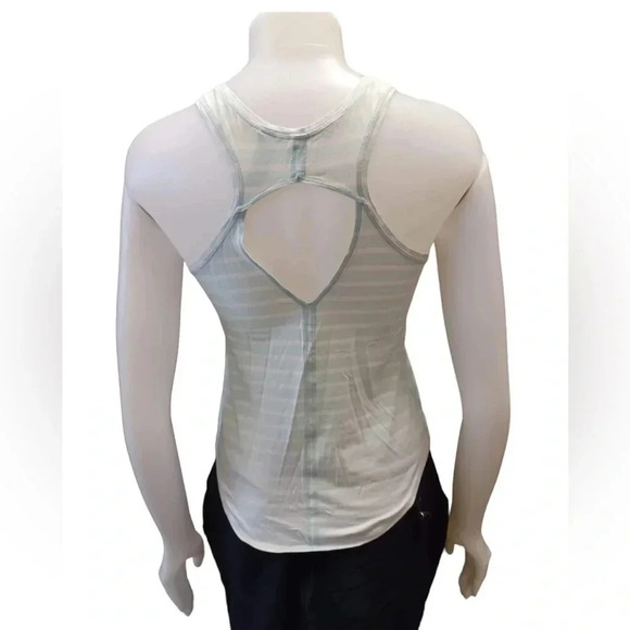 Ivivva Lululemon Aqua Striped Tank Top Size 10 - Picture 2 of 5